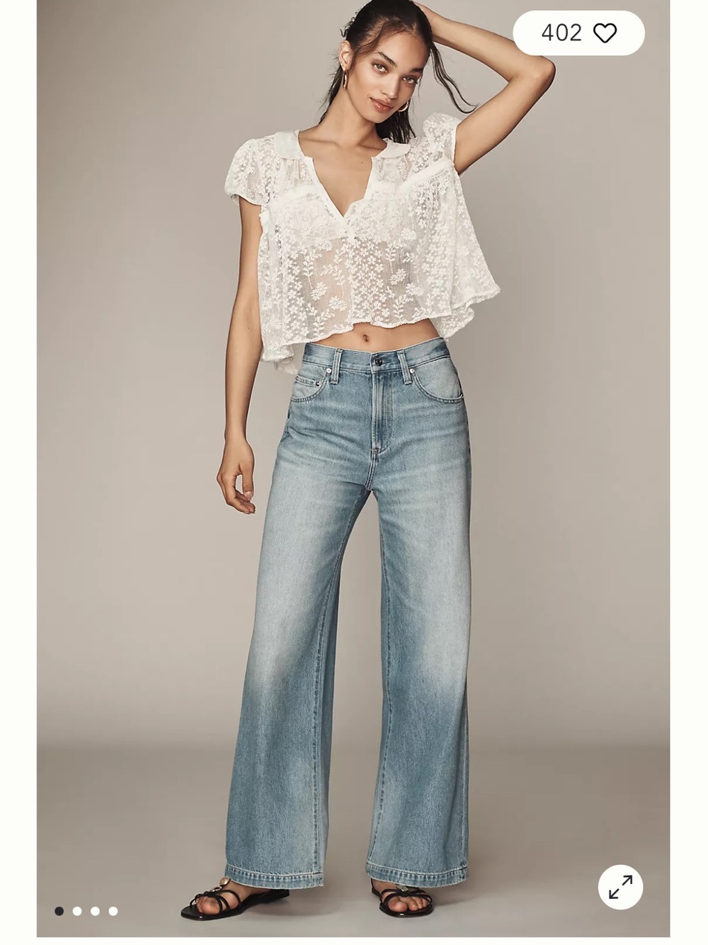 Pistola Jayden Mid Rise Wide Leg Jean